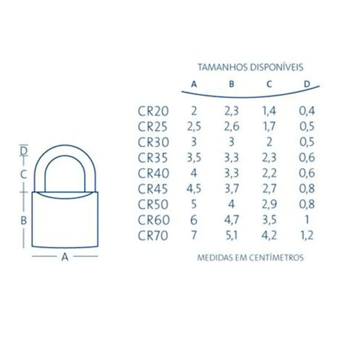 CADEADO DE LATÃO PAPAIZ- CR-20 - 2 CHAVES - Image 2