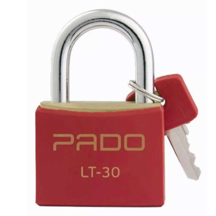 CADEADO DE LATÃO PADO - LT-30 - 2 CHAVES VERMELHO