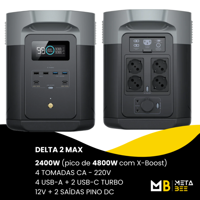 ECOFLOW - DELTA 2 MAX 220V + PAINEL SOLAR 400W - Image 2