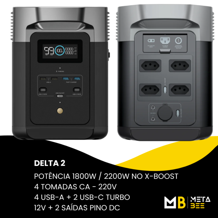 ECOFLOW - DELTA 2 220V + PAINEL SOLAR 160W - Image 2