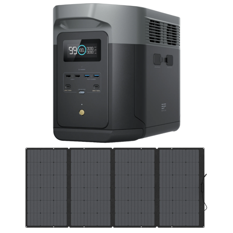 ECOFLOW - DELTA 2 MAX 220V + PAINEL SOLAR 400W