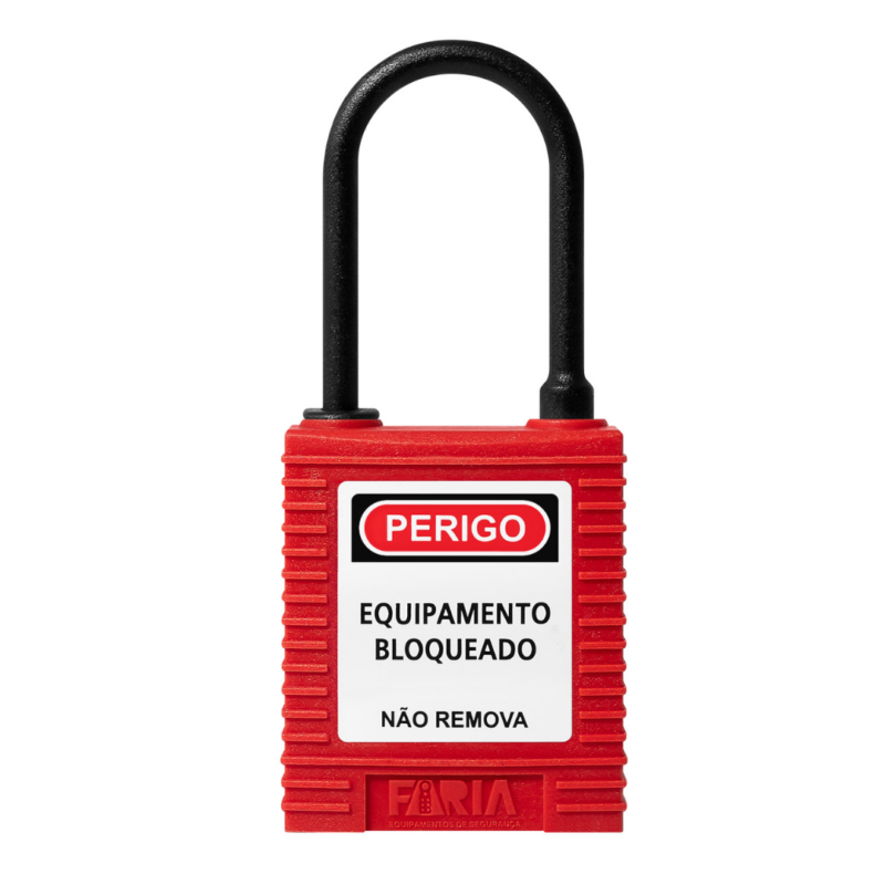 Cadeado De Bloqueio Plástico Haste Plástica - Haste Fina 4,5mm